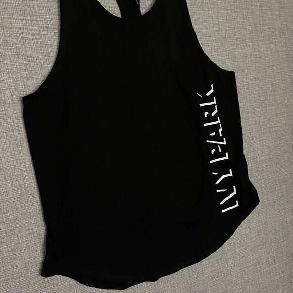 IVY PARK Tank Top Womens Large Shadow Logo Black White Oversized Shirt Deadstock - Picture 3 of 10